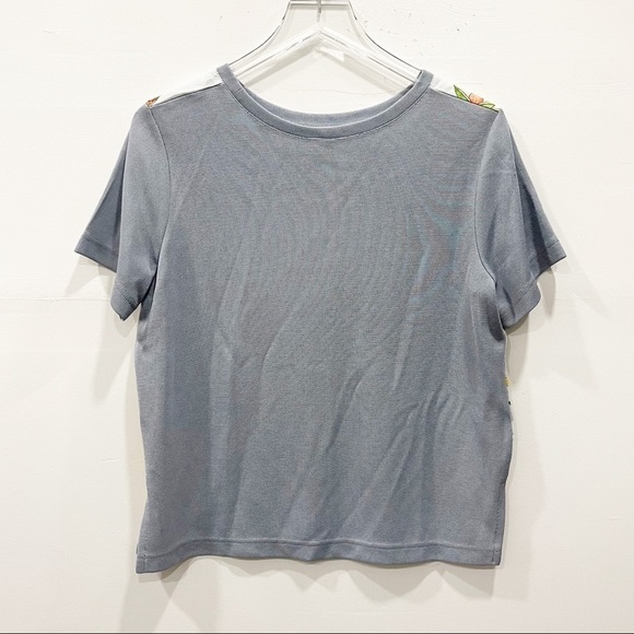 Jacqueline De Michel Shirt Knit Cardigan Set Silk Floral Vintage Small - Picture 3 of 15